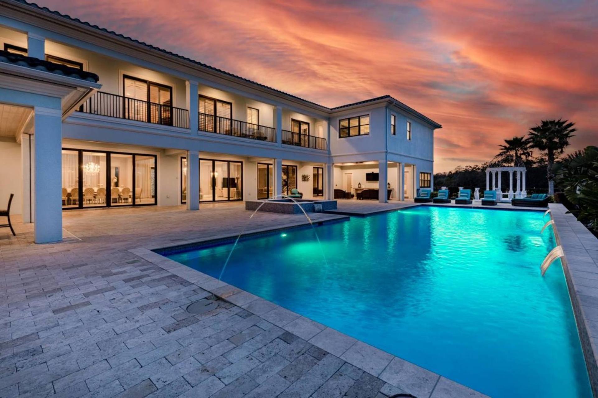 Beautiful 5 Star Mansion With Private Pool On The Prestigious Reunion Resort Orlando Mansion 6280 Kissimmee Eksteriør bilde